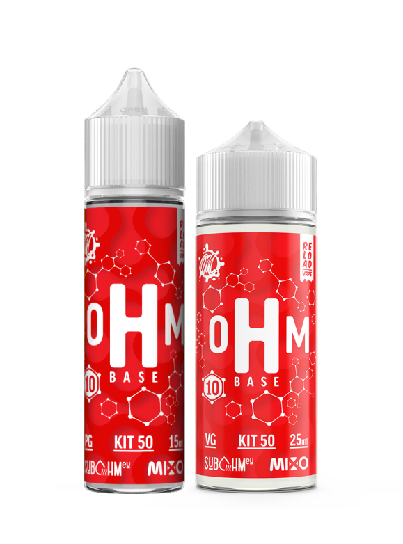 oHm Base - Combinazione PG + VG 50/50 - Kit 10