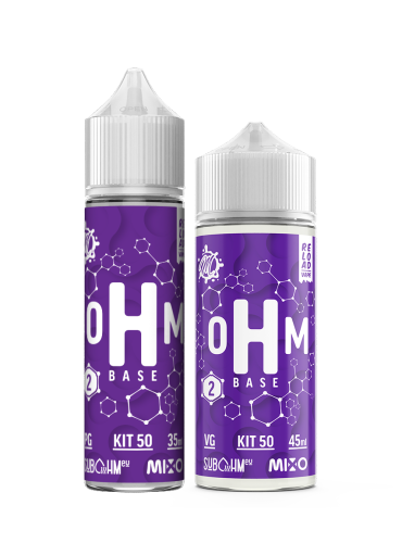 oHm Base - Combinazione PG + VG 50/50 - Kit 2