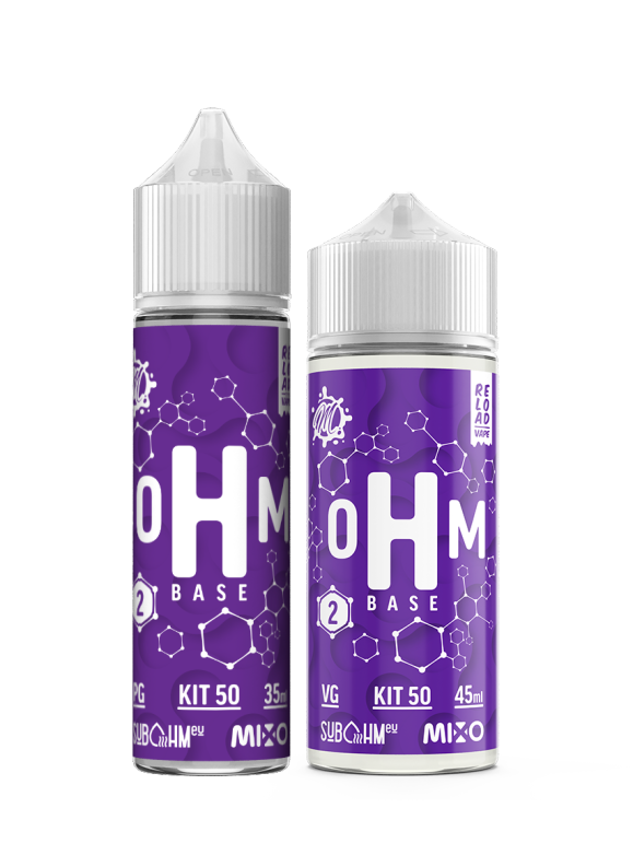 oHm Base - Combinazione PG + VG 50/50 - Kit 2