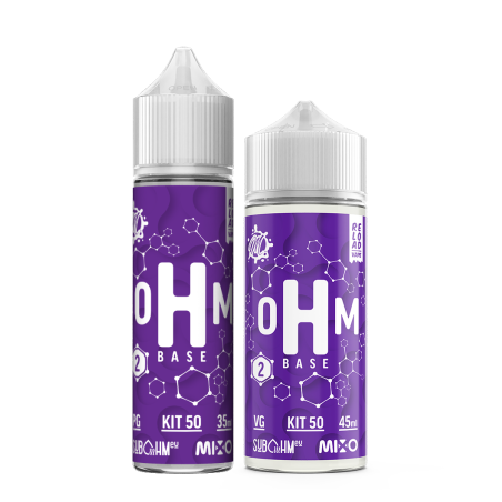 oHm Base - Combinazione PG + VG 50/50 - Kit 2