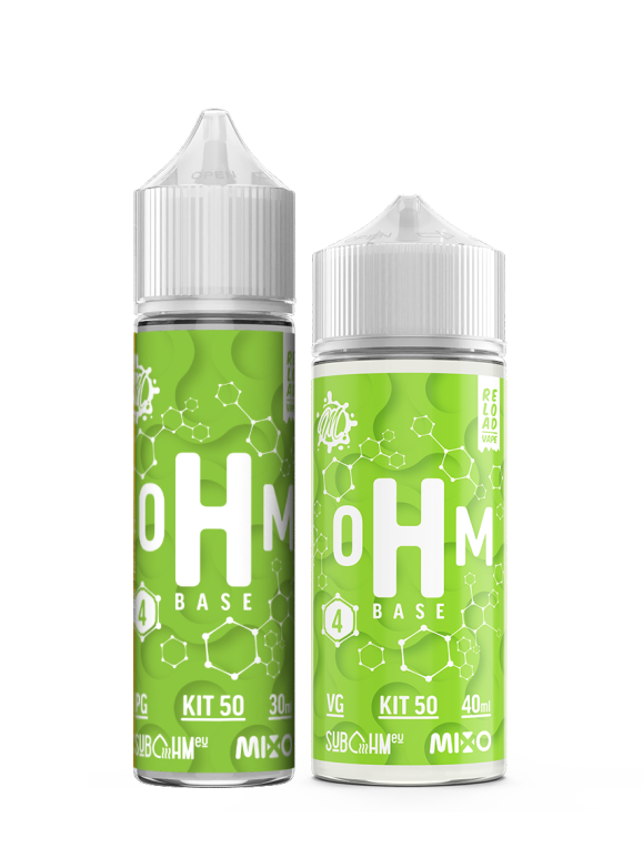 oHm Base - Combinazione PG + VG 50/50 - Kit 4
