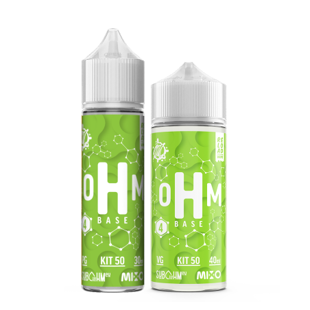 oHm Base - Combinazione PG + VG 50/50 - Kit 4