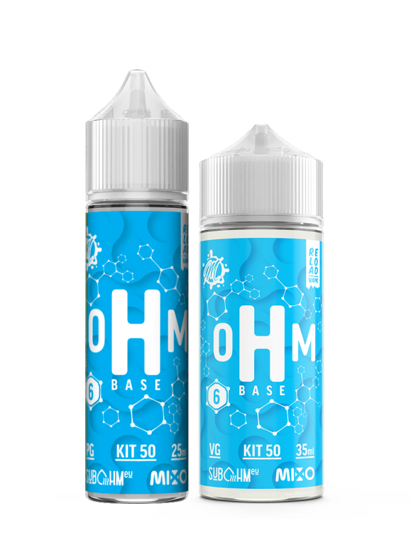 oHm Base - Combinazione PG + VG 50/50 - Kit 6