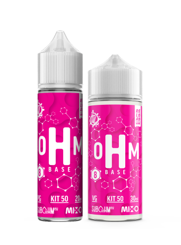 oHm Base - Combinazione PG + VG 50/50 - Kit 8