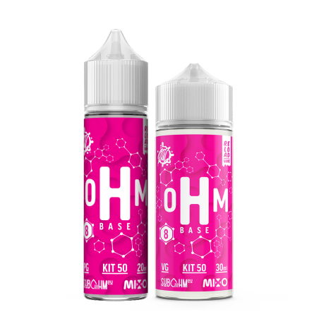 oHm Base - Combinazione PG + VG 50/50 - Kit 8