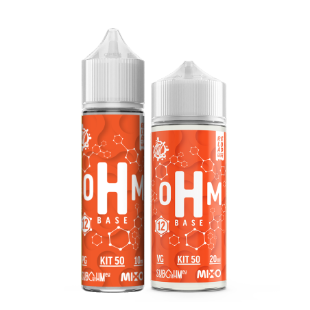 oHm Base - Combinazione PG + VG 50/50 - Kit 12
