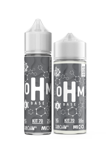 oHm Base - Combinazione PG + VG 70/30 - Kit 4