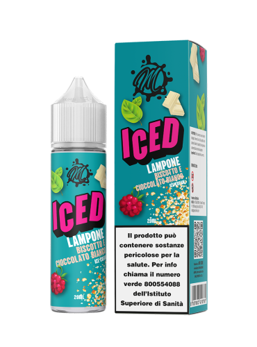 ICED - Lampone Biscotto Cioccolato Bianco ... Un dolce biscotto ricoperto dal cioccolato al latte e cristalli di lampone.