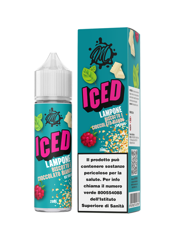 ICED - Lampone Biscotto Cioccolato Bianco ... Un dolce biscotto ricoperto dal cioccolato al latte e cristalli di lampone.